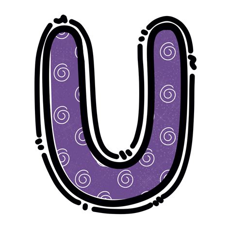 U Alphabet Letter Png Purple Color Cute Design 16716880 Png