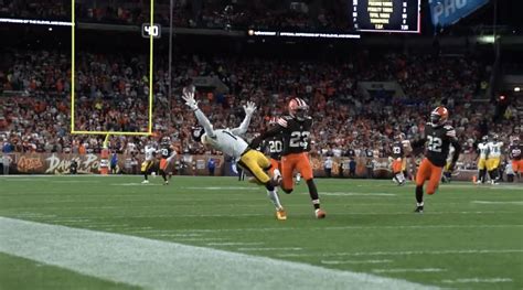 The Sideline Angle Of George Pickens Catch Vs Browns Is Incredible