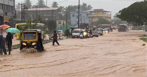 Video Heavy Rainfall In Coastal Karnataka Causes Flood Like Situation