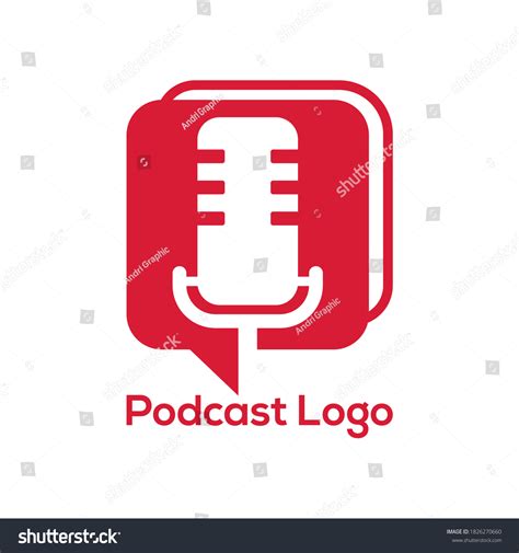 Modern Podcast Logo Vector Logo Suitable Stock Vector Royalty Free
