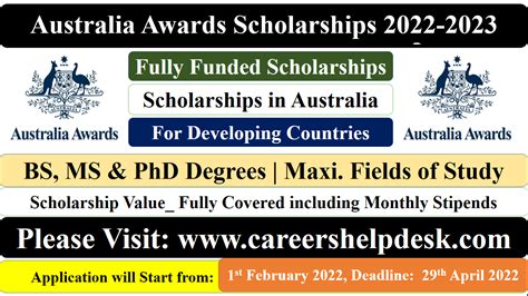 Australian Government Scholarships 2022 2023 Australia Awards Fully