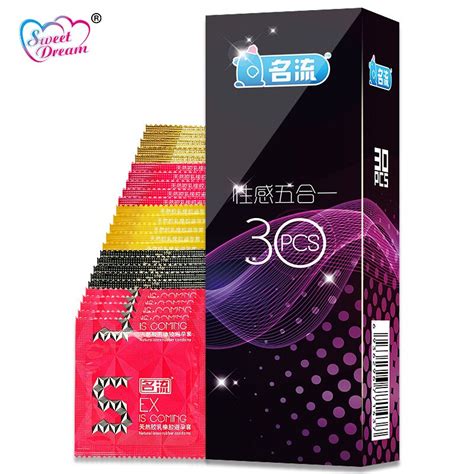 personage sexy 5 in 1 sex condoms 30 pcs lot natural latex condoms for men lubricated