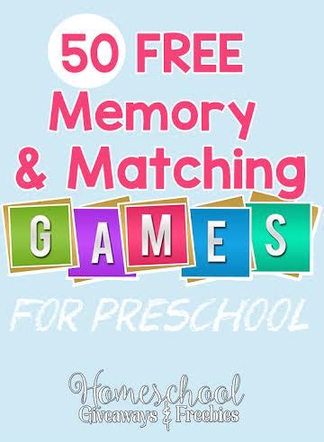 I highly recommend this contents for teachers. 50 FREE Memory and Matching Games for Preschool | Free ...