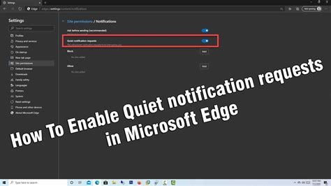 How To Manage Notifications In Microsoft Edge Killbills Browser