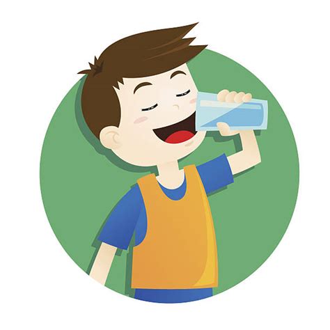 Person Holding Glass Of Water Illustrations Royalty Free Vector