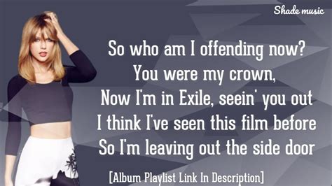 Taylor Swift Exile Lyrics Ft Bon Iver 720p Youtube