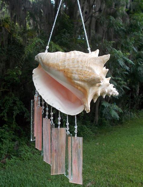Natural Conch Shell Upcycled Into A Windchime With By Hunter5220 80