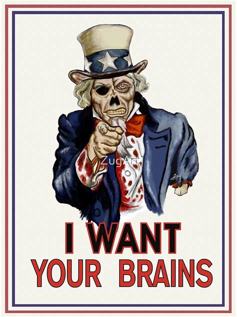 Uncle Sam Zombie Poster For Sale By Zugart Redbubble