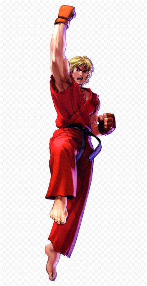 Hd Street Fighter Ken Masters Jumping Character Png Citypng