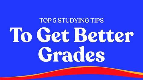 Top 5 Studying Tips To Get Better Grades Youtube