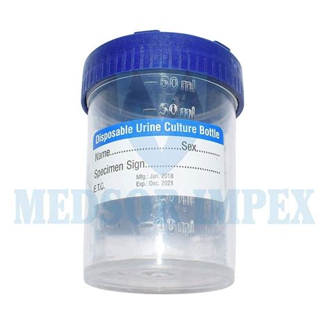 Polypropylene Sterile 30ml Urine Container 60 Ml Packaging Type