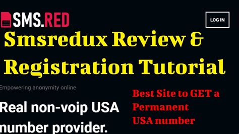 Smsredux Best Site To Get Non Voip Usa Permanent Number For