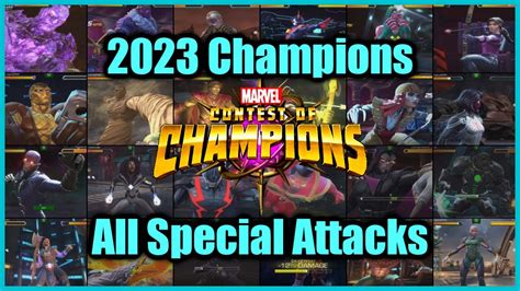2023 Champions All Special Attacks Mcoc Youtube