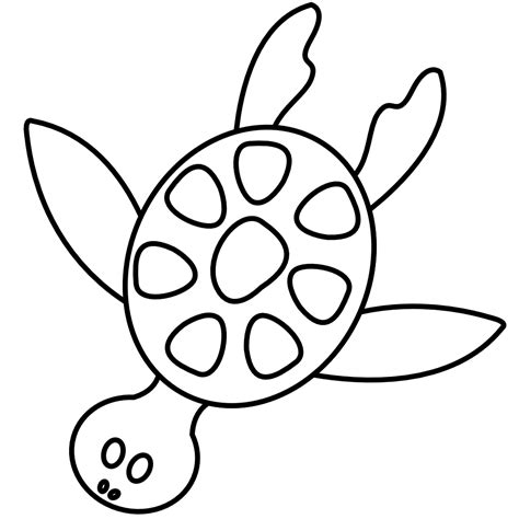 Outline Sea Turtle Template Clip Art Library