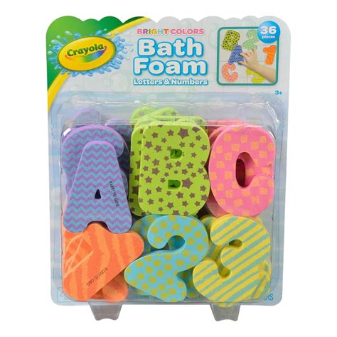 Crayola Bath Foam Letters And Numbers Set Bright Colors 36 Pieces