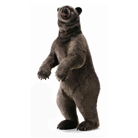 Hansa Life Sized Standing Grizzly Bear Plush