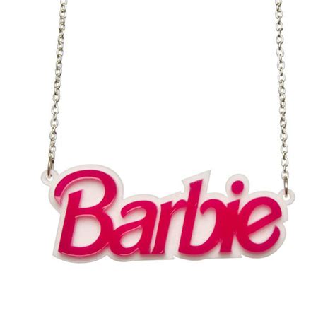 Barbie Necklace Laser Cut Acrylic Etsy