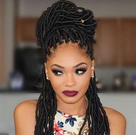I love styling my crochet braids with some colorful scarfs. fake dreads - Google Search (With images) | Natural hair styles, Hair inspiration, Curly hair styles