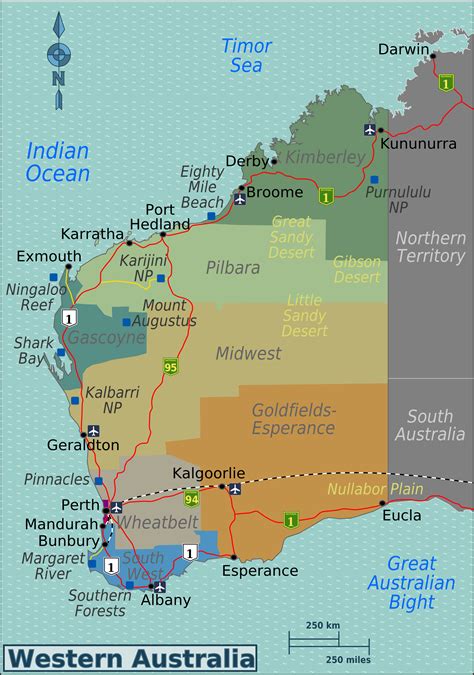Western Australia National Parks Map