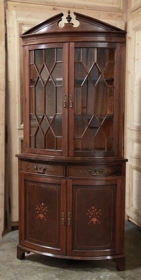 The archbold solid pine corner cabinet has upper glass doors and lower solid wood doors. Corner Cabinet Bookcase - Foter