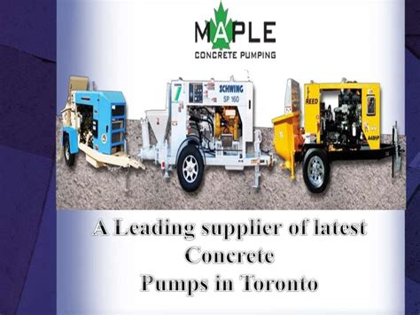 Concrete Pump Service Maple Concrete Pumping