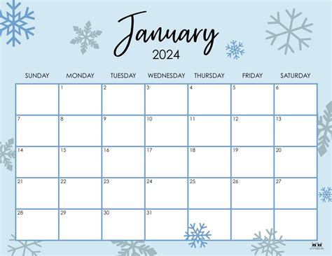 January 2024 Calendars 50 Free Printables Printabulls