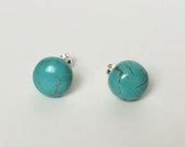 Items Similar To Turquoise Studs Turquoise Earrings Blue Studs