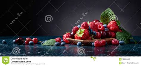 Berries Closeup Colorful Assorted Mix Stock Image Image Of Fresh