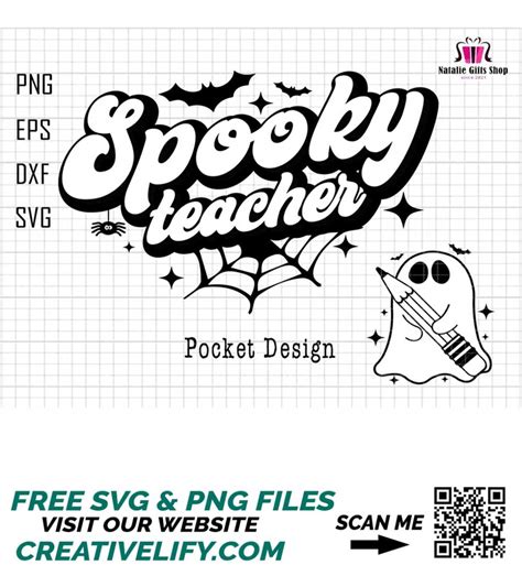 Spooky Teacher Svg Teacher Halloween Svg Teacher Life Svg Inspire