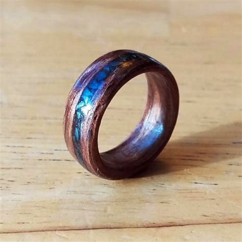 Iron Wall Walnut Bentwood Ring With An Inlay Of Hematite How To