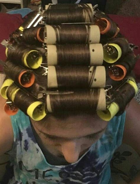 wavy perm sleep in hair rollers wet set bobe hair setting roller set fantasize curlers