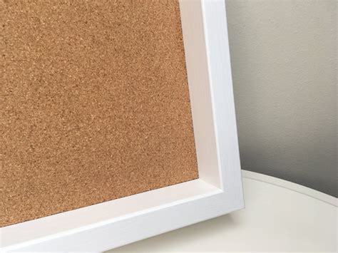 Giant Pin Board. A cork notice board with white frame painted in 'All 