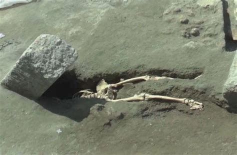 Remains Of Man Crushed By Rock Discovered At Pompeii