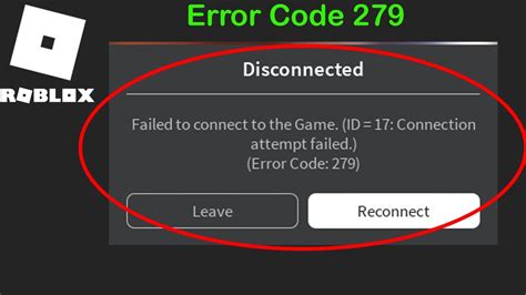 Roblox Failed To Connect To The Game Id 17 Connection Attempt