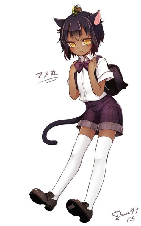 Anime Cat Girls Sassy Black Hair Anime Girl