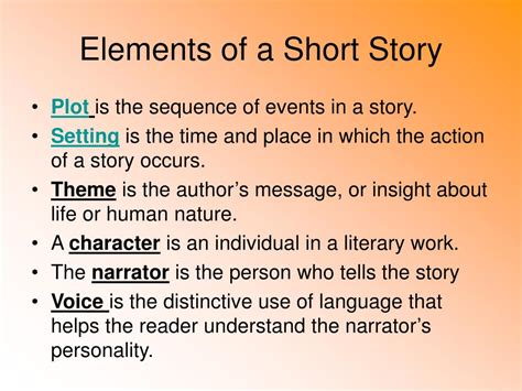 Ppt Elements Of A Short Story Powerpoint Presentation Free Download