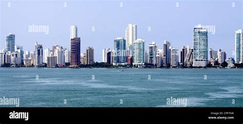 Cartagena Columbia Skyline Stock Photo Alamy