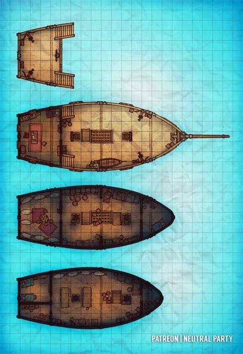 OC Art Sailing Ship Battlemap DnD Dnd World Map Fantasy World Map