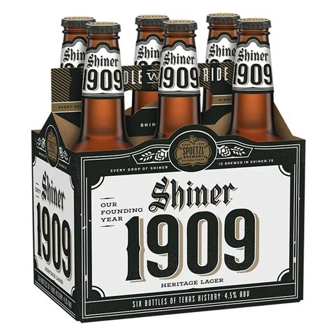 Shiner 1909 Heritage Lager Beer 12 Oz Bottles Shop Beer And Wine At H E B