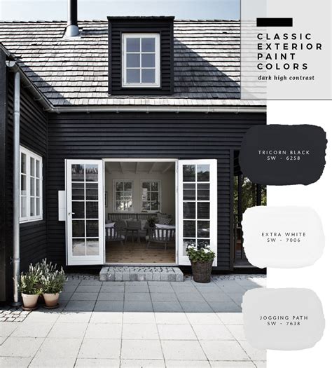 Classic Exterior Paint Colors Dark High Contrast Room For Tuesday