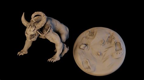 Archivo Stl Desierto Monstruo Miniatura Imprimible Criatura Fantasía