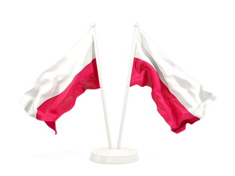 Two Waving Flags Illustration Of Flag Of Poland