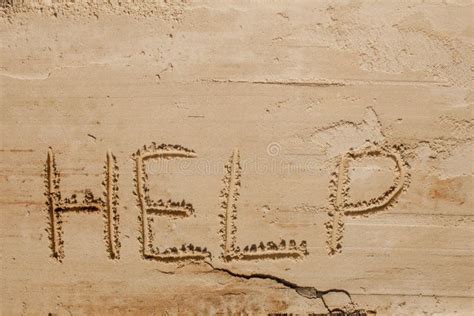 Help Me The Inscription On The Sand Please Help Me On A Tropical