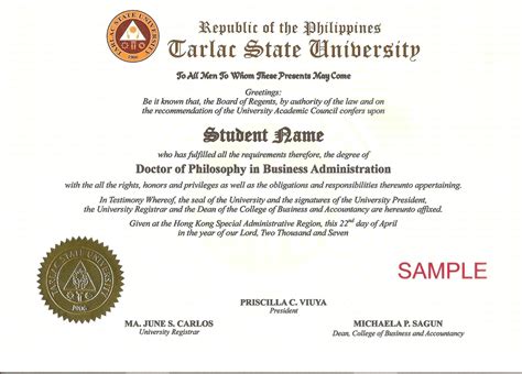 11 Free Printable Degree Certificates Templates Phd Regarding Doctorate