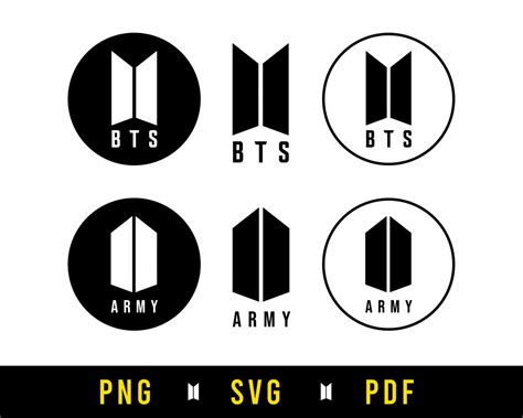Bts Logo Army Bundle Svg Png Pdf Cutfile For Clipart Print Etsy My XXX Hot Girl