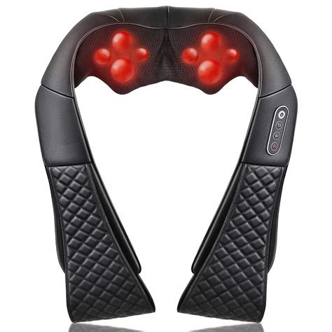 shiatsu neck and back massager with heat electric shoulder massagers maxkare