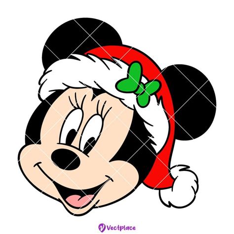 Minnie Mouse Christmas Svg Santa Minnie Svg Christmas Svg Cut File