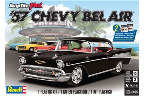 125 Revell 11529 1957 Chevy Bel Air Car Snap Tite Kit