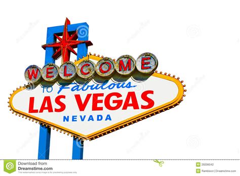 Las Vegas Sign On White Stock Photo Image Of Welcome