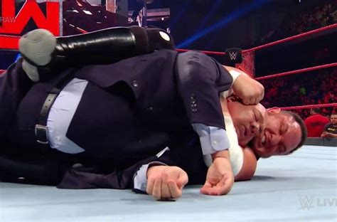 Samoa Joe Chokes Out Paul Heyman On Wwe Raw Video